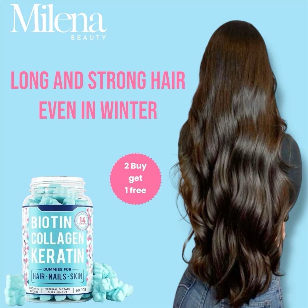 🧴 Biotin Collagen Keratin Gummies